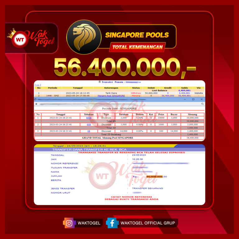 BUKTI PEMBAYARAN SINGAPORE WAKTOGEL