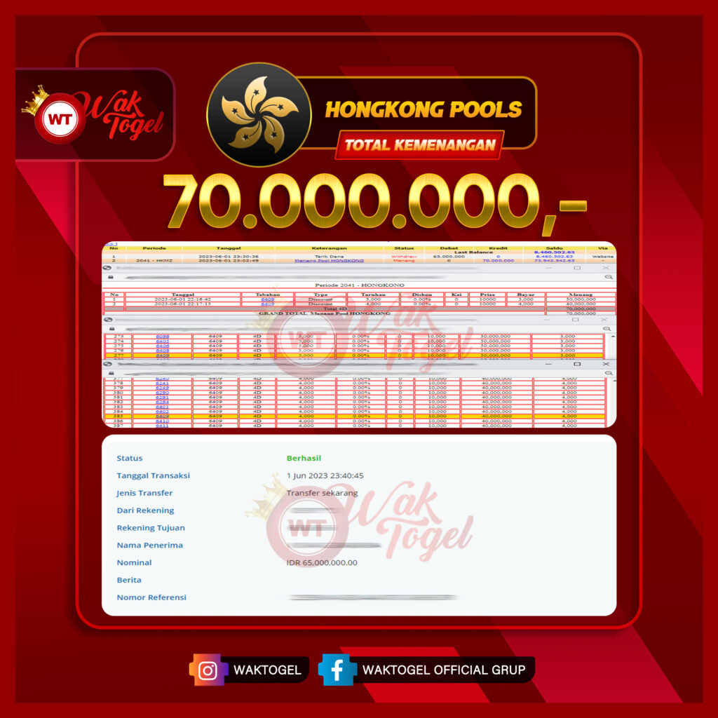 BUKTI PEMBAYARAN HONGKONG WAKTOGEL