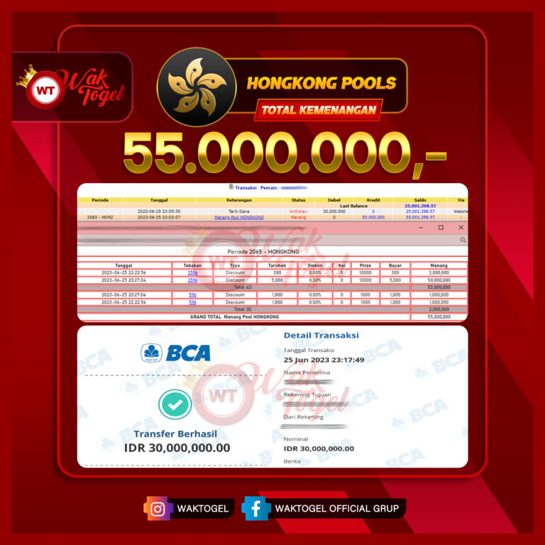 BUKTI PEMBAYARAN HONGKONG WAKTOGEL