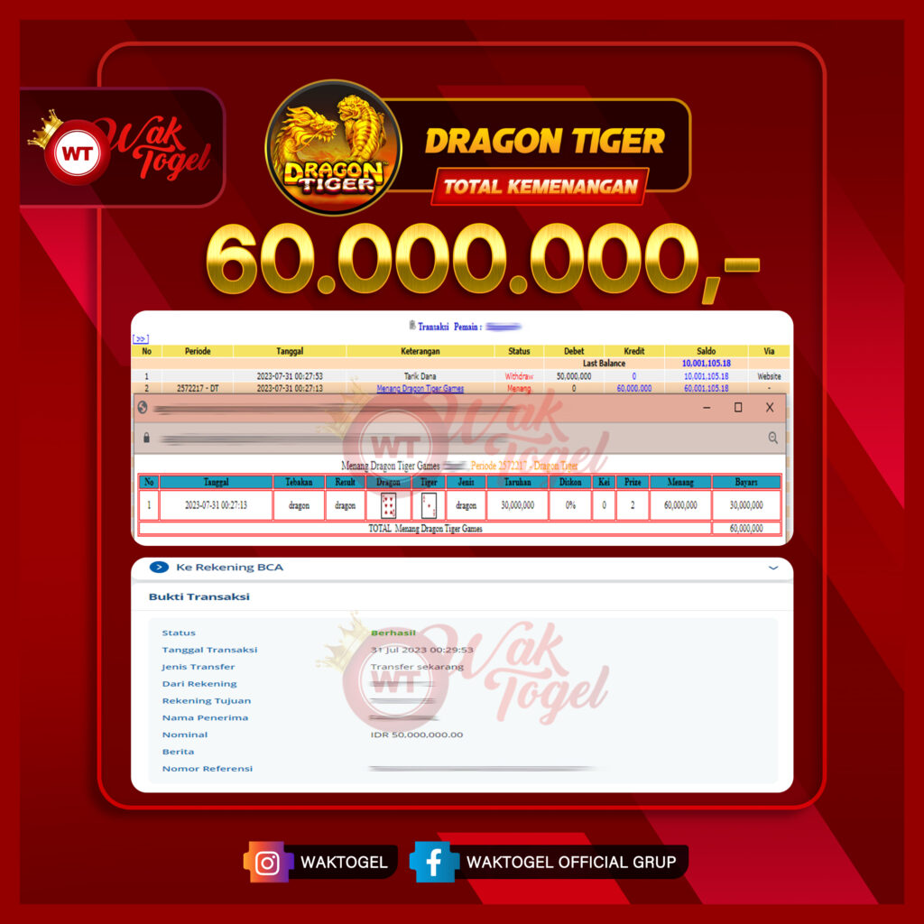 BUKTI PEMBAYARAN CASINO WAKTOGEL