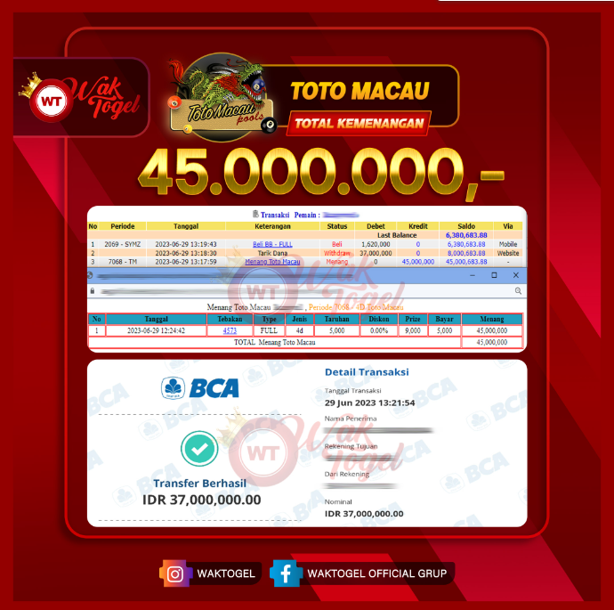 BUKTI PEMBAYARAN TOTOMACAU WAKTOGEL