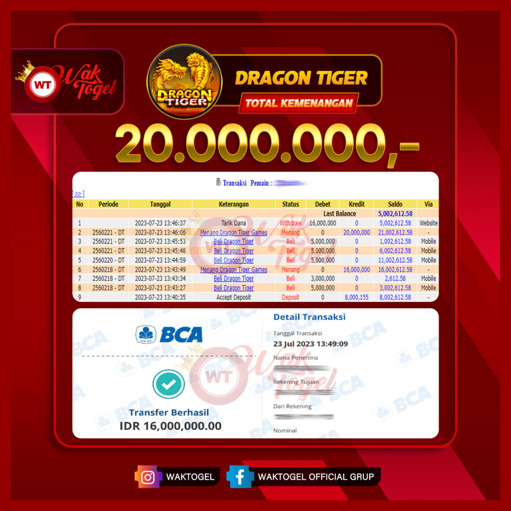 BUKTI PEMBAYARAN CASINO WAKTOGEL