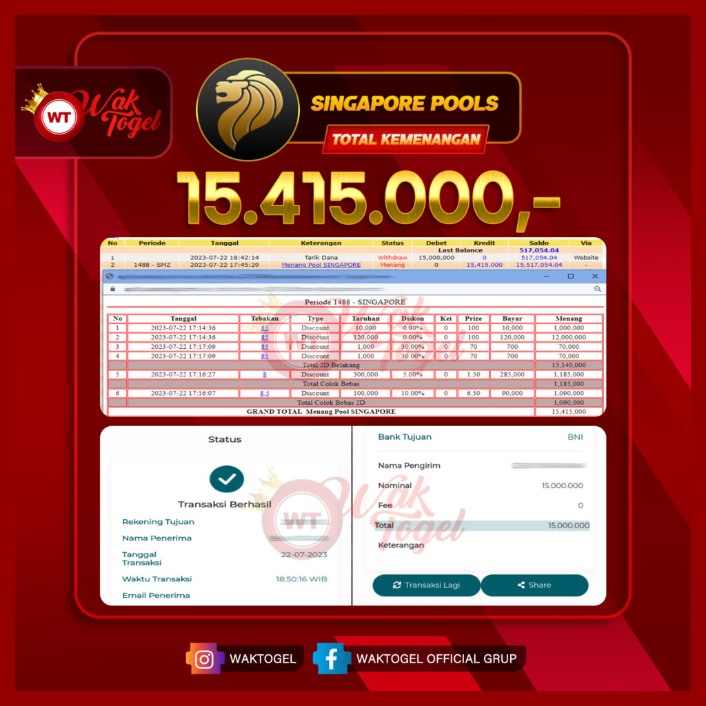 BUKTI PEMBAYARAN SINGAPORE WAKTOGEL