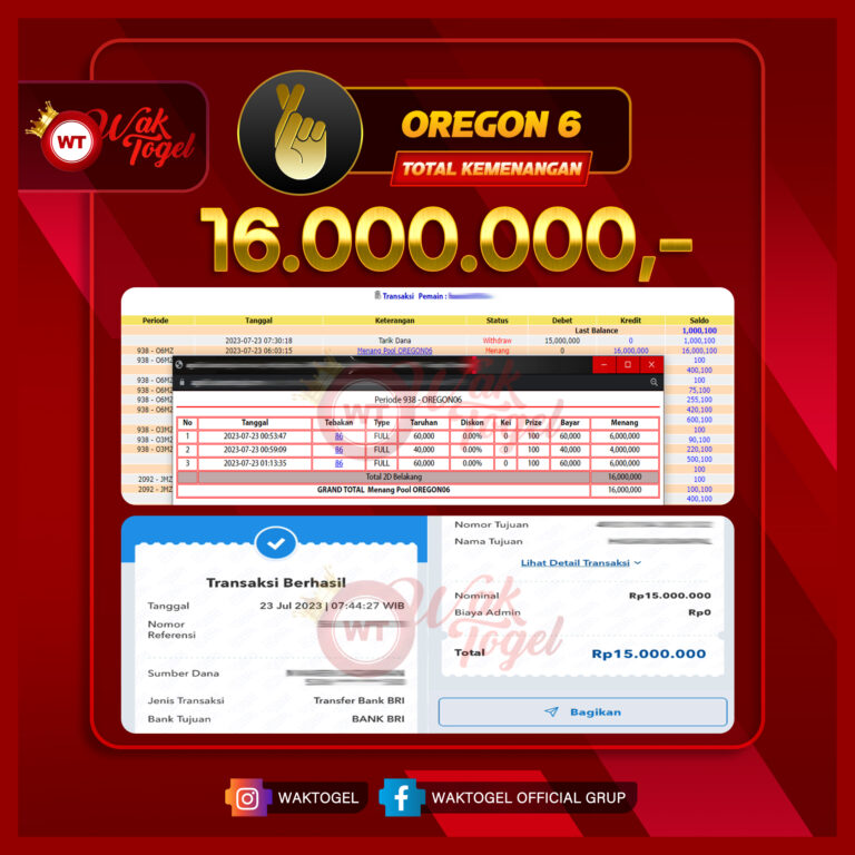 BUKTI PEMBAYARAN OREGON 6 WAKTOGEL