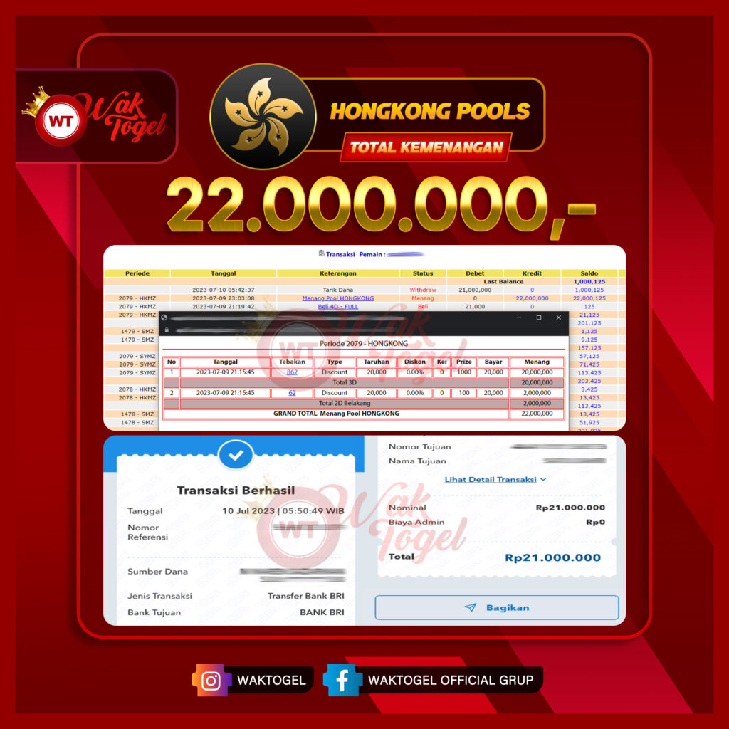 BUKTI PEMBAYARAN HONGKONG WAKTOGEL