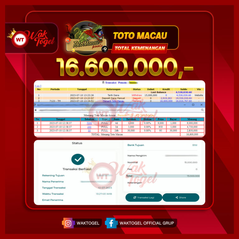 BUKTI PEMBAYARAN TOTOMACAU WAKTOGEL