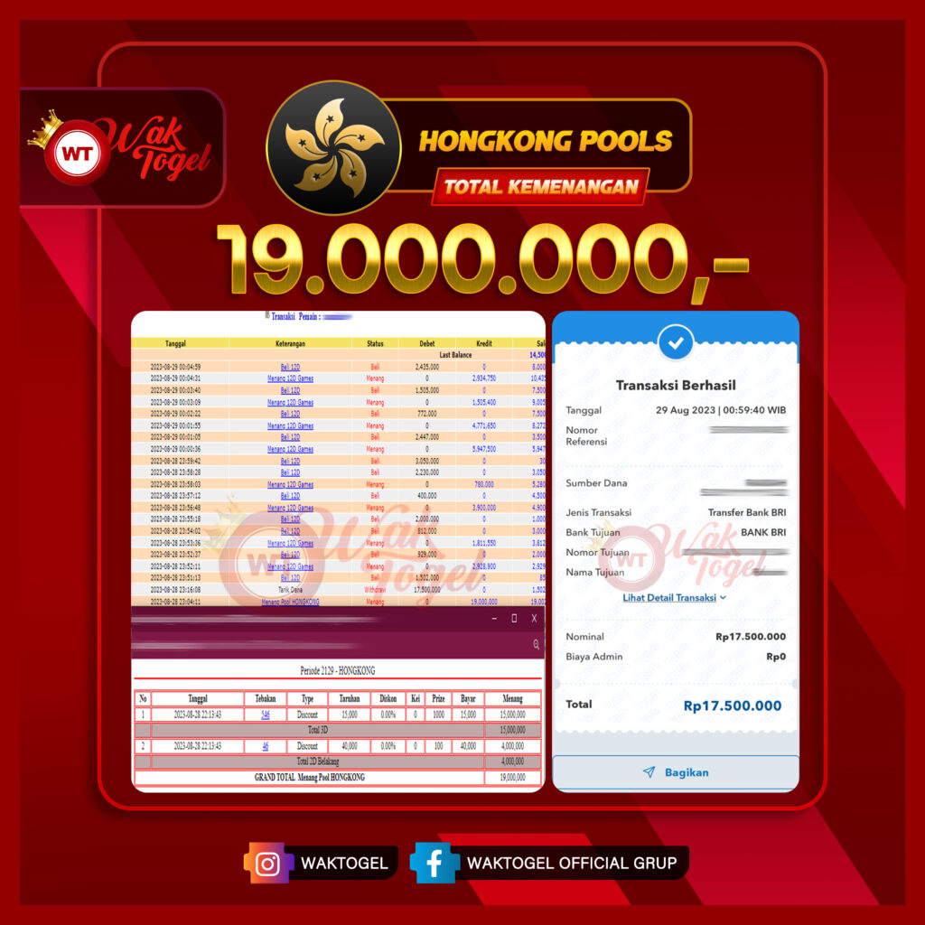 BUKTI PEMBAYARAN HONGKONG WAKTOGEL