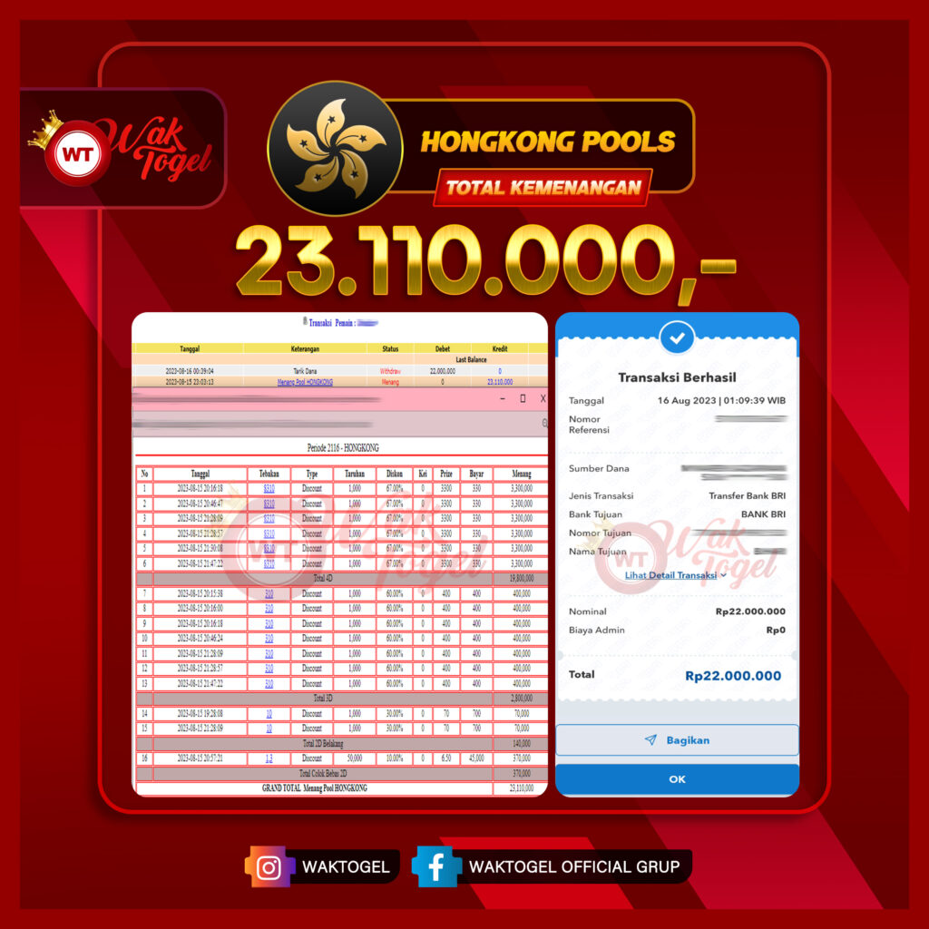 BUKTI PEMBAYARAN HONGKONG WAKTOGEL