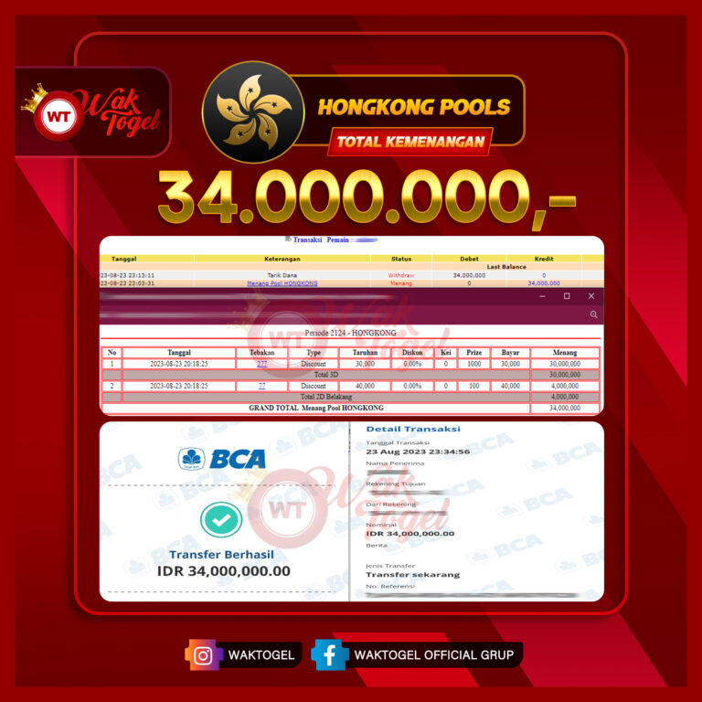 BUKTI PEMBAYARAN HONGKONG WAKTOGEL