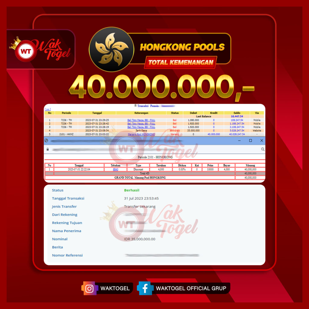 BUKTI PEMBAYARAN HONGKONG WAKTOGEL