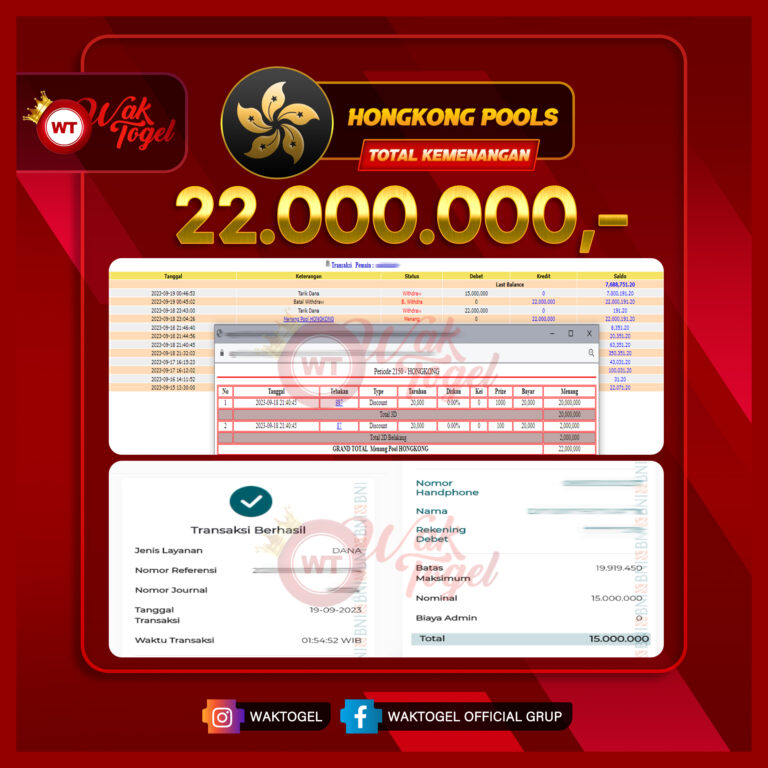 BUKTI PEMBAYARAN HONGKONG WAKTOGEL