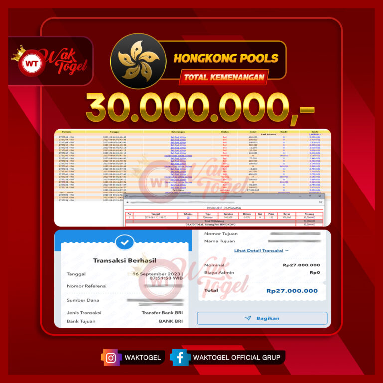 BUKTI PEMBAYARAN HONGKONG WAKTOGEL