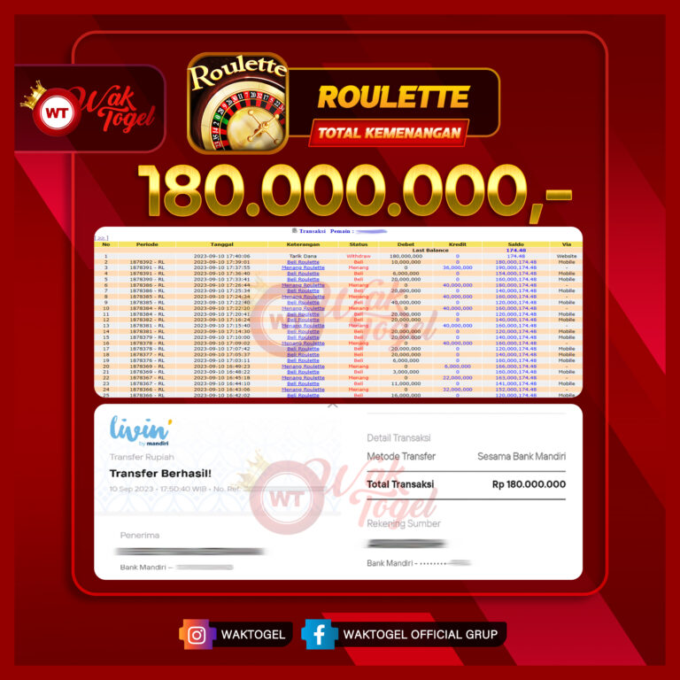 BUKTI PEMBAYARAN ROULETTE WAKTOGEL