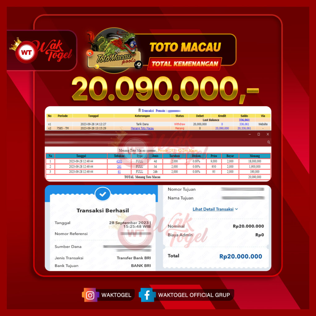 BUKTI PEMBAYARAN TOTOMACAU WAKTOGEL