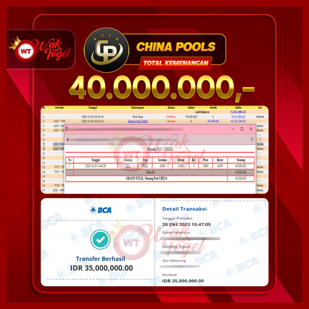 BUKTI PEMBAYARAN CHINA WAKTOGEL