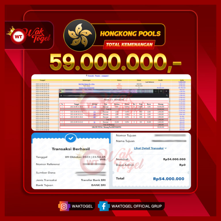 BUKTI PEMBAYARAN HONGKONG WAKTOGEL