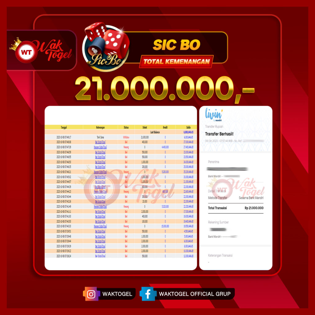 BUKTI PEMBAYARAN SICBO WAKTOGEL