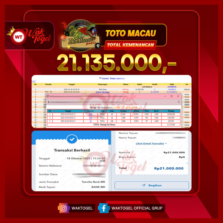 BUKTI PEMBAYARAN TOTOMACAU WAKTOGEL