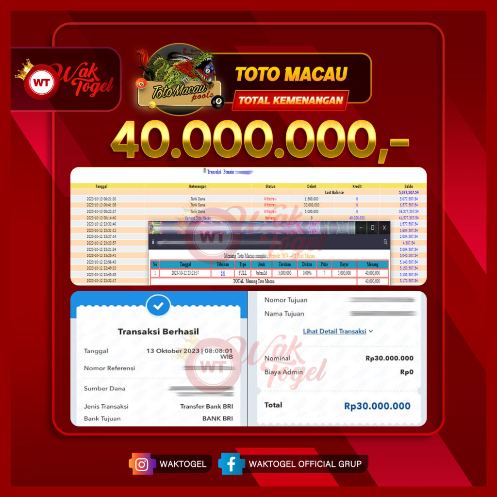 BUKTI PEMBAYARAN TOTOMACAU WAKTOGEL