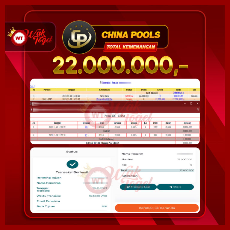 BUKTI PEMBAYARAN CHINA WAKTOGEL