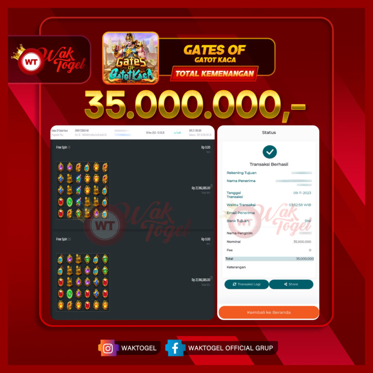 BUKTI PEMBAYARAN SLOT WAKTOGEL