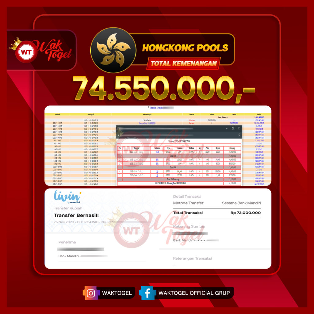 BUKTI PEMBAYARAN HONGKONG WAKTOGEL