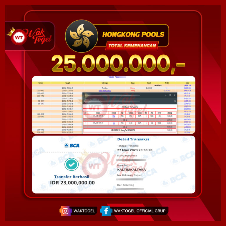 BUKTI PEMBAYARAN HONGKONG WAKTOGEL