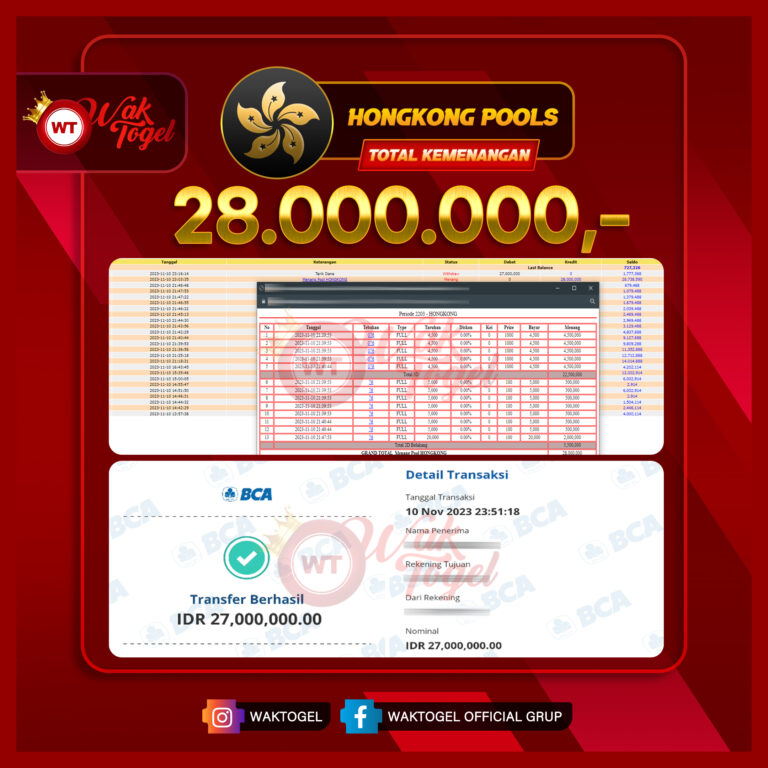 BUKTI PEMBAYARAN HONGKONG WAKTOGEL