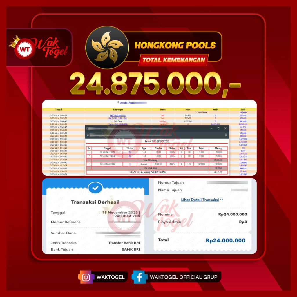 BUKTI PEMBAYARAN HONGKONG WAKTOGEL