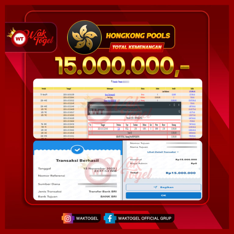 BUKTI PEMBAYARAN HONGKONG WAKTOGEL