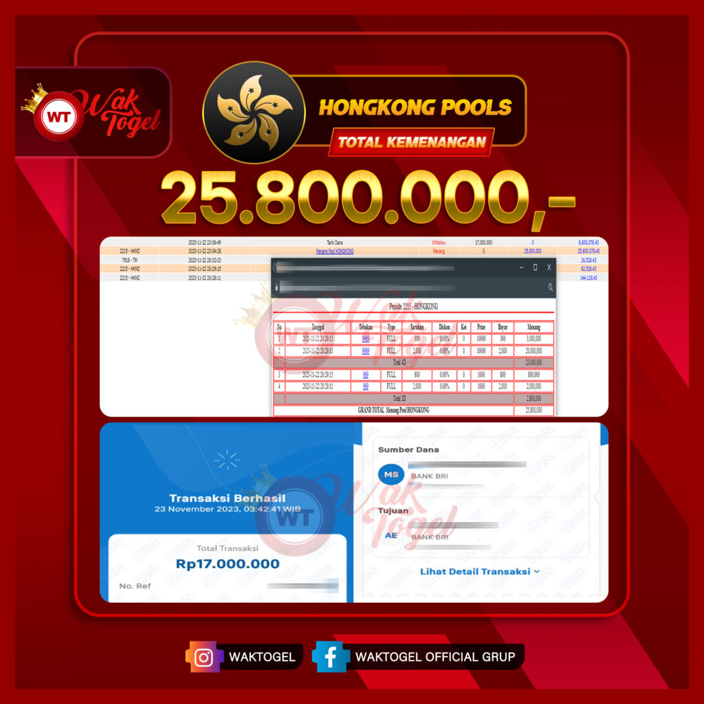 BUKTI PEMBAYARAN HONGKONG WAKTOGEL