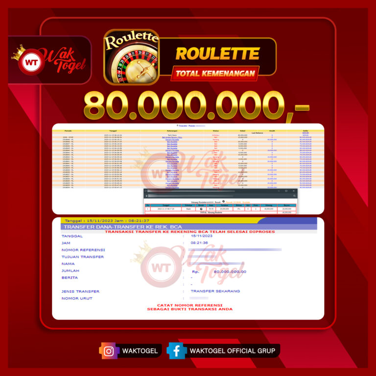 BUKTI PEMBAYARAN ROULETTE WAKTOGEL