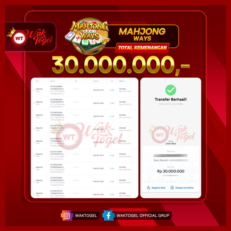 BUKTI PEMBAYARAN SLOT WAKTOGEL