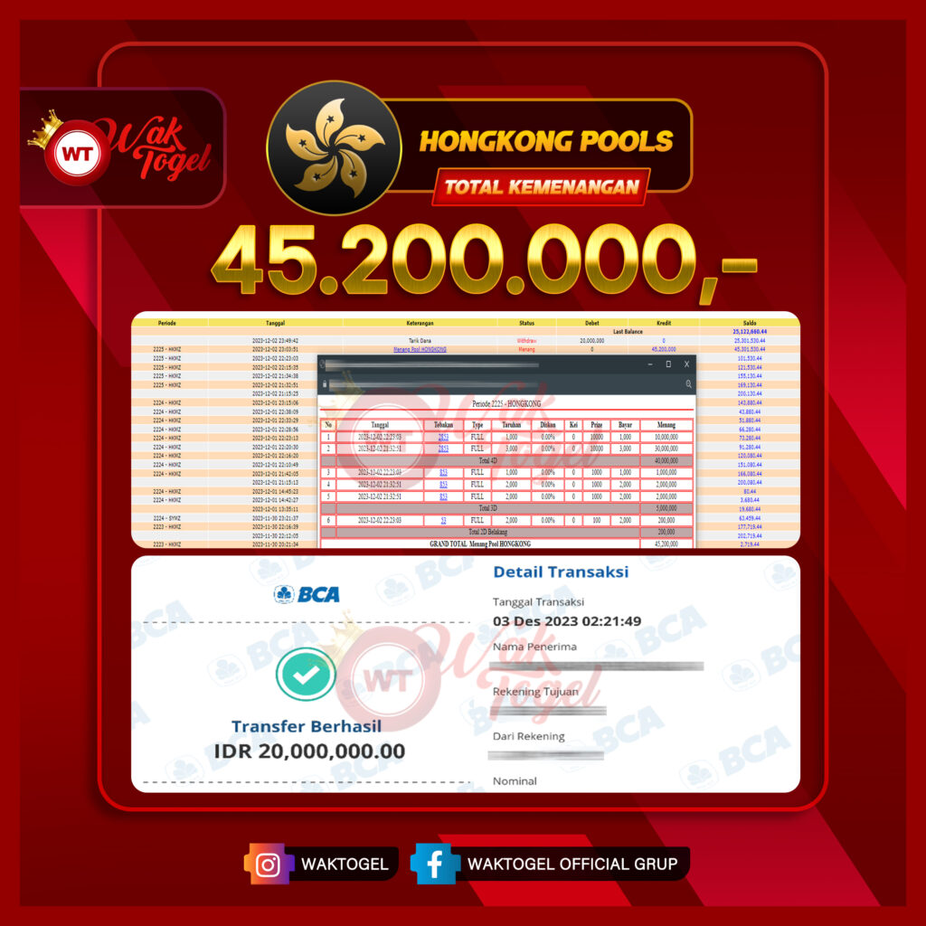 BUKTI PEMBAYARAN HONGKONG WAKTOGEL