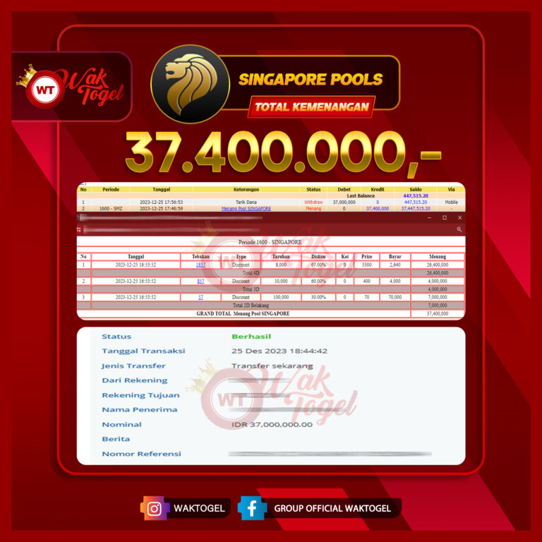 BUKTI PEMBAYARAN SINGAPORE WAKTOGEL