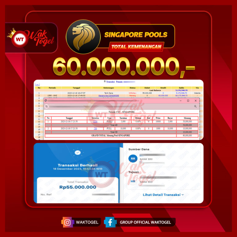 BUKTI PEMBAYARAN SINGAPORE WAKTOGEL