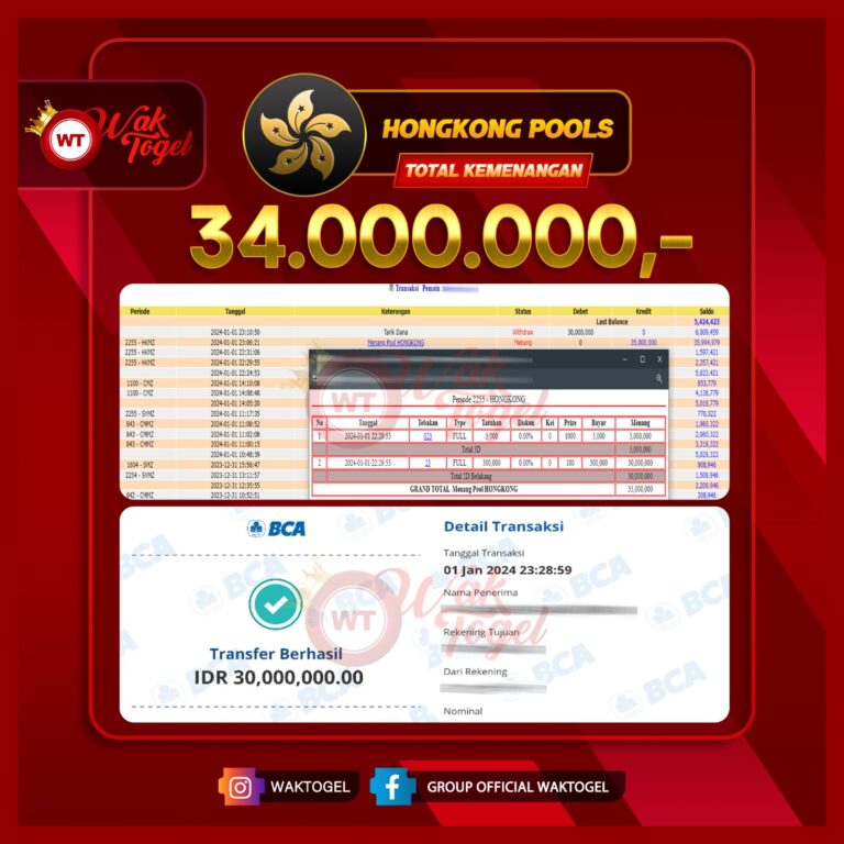 BUKTI PEMBAYARAN HONGKONG WAKTOGEL