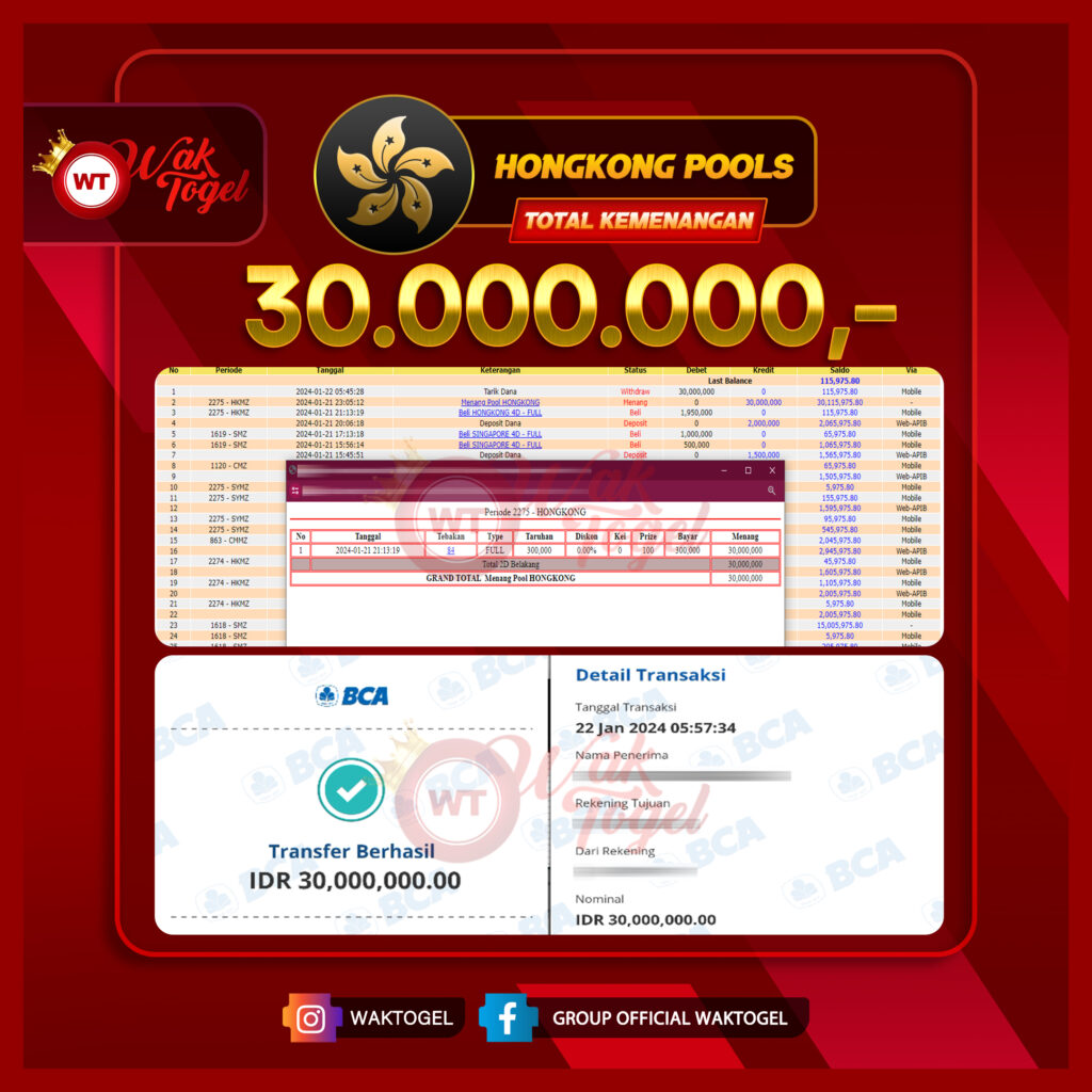 BUKTI PEMBAYARAN HONGKONG WAKTOGEL