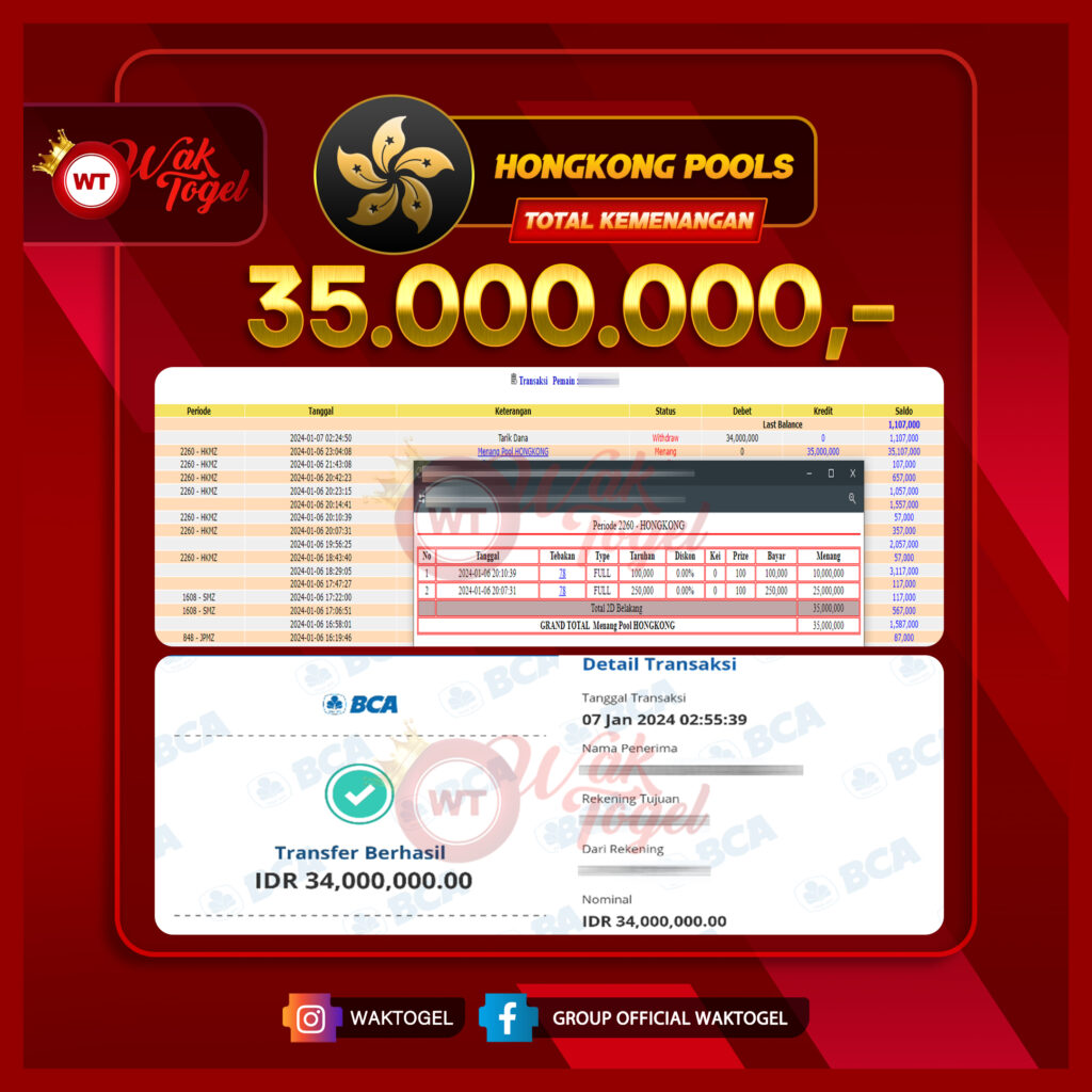 BUKTI PEMBAYARAN HONGKONG WAKTOGEL