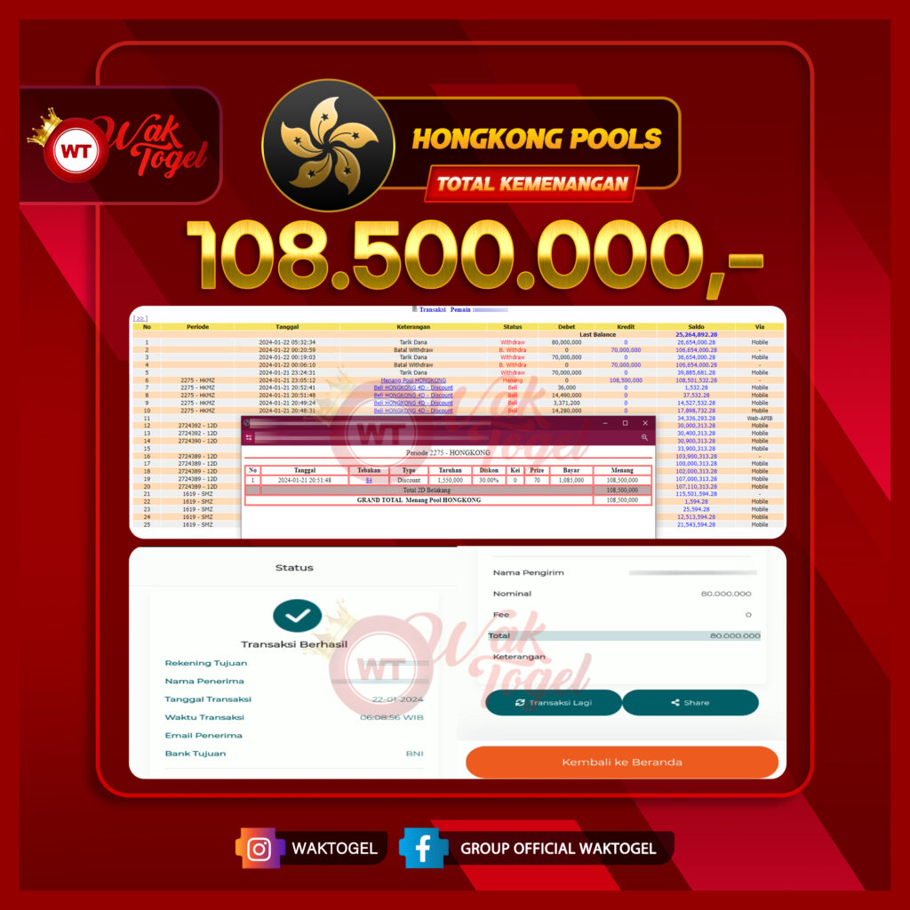 BUKTI PEMBAYARAN HONGKONG WAKTOGEL