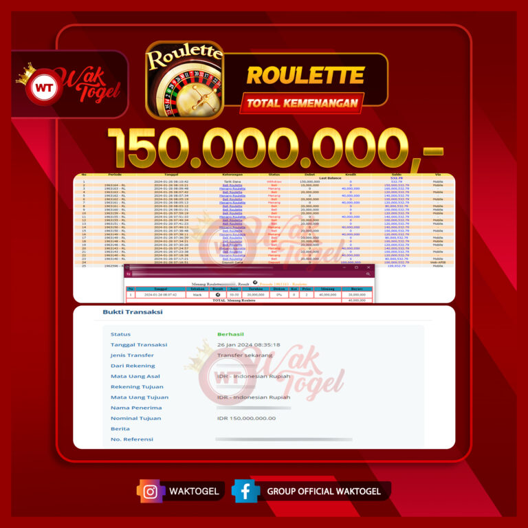 BUKTI PEMBAYARAN ROULETTE WAKTOGEL