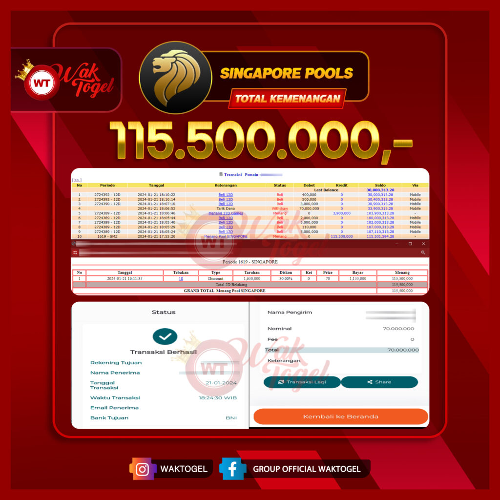 BUKTI PEMBAYARAN SINGAPORE WAKTOGEL