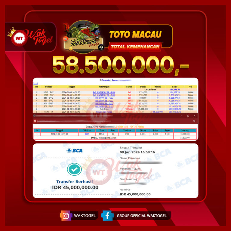 BUKTI PEMBAYARAN TOTOMACAU WAKTOGEL