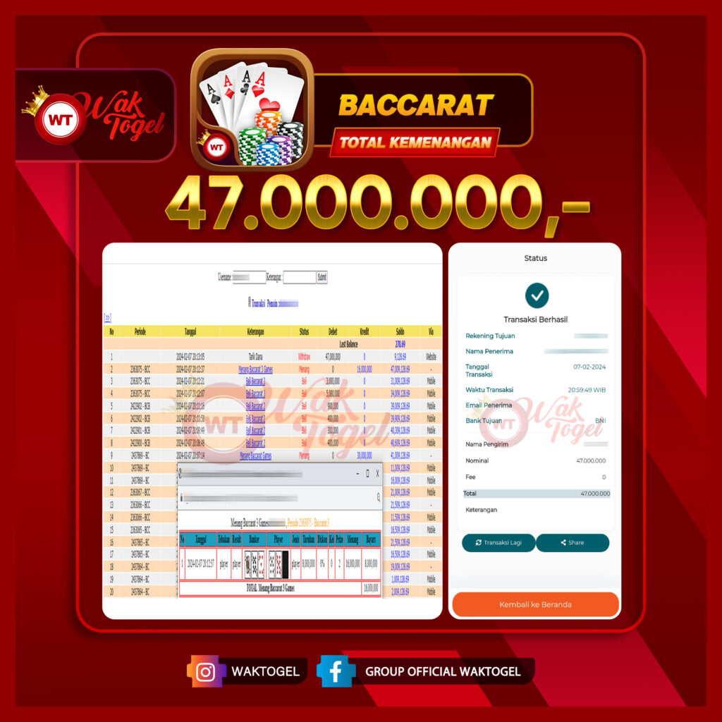 BUKTI PEMBAYARAN CASINO WAKTOGEL