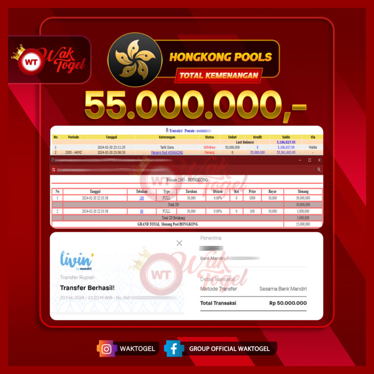 BUKTI PEMBAYARAN HONGKONG WAKTOGEL