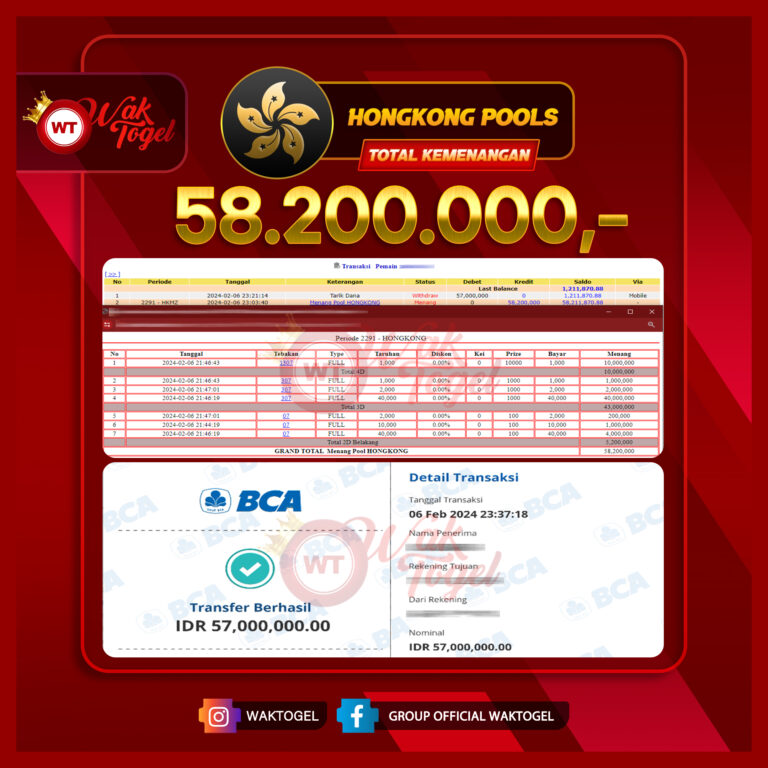 BUKTI PEMBAYARAN HONGKONG WAKTOGEL