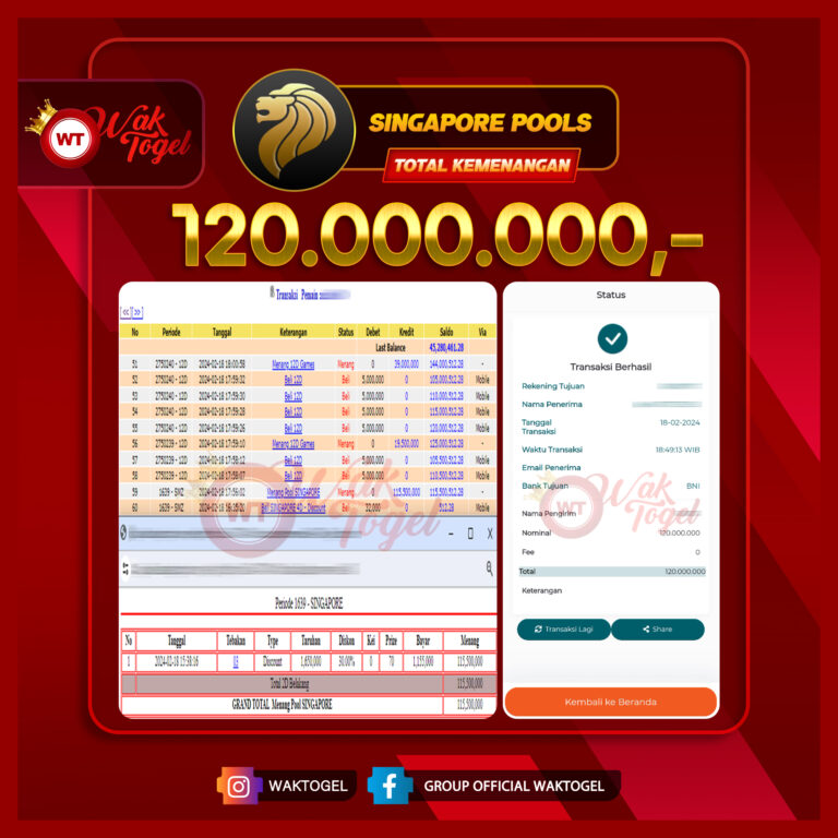 BUKTI PEMBAYARAN SINGAPORE WAKTOGEL