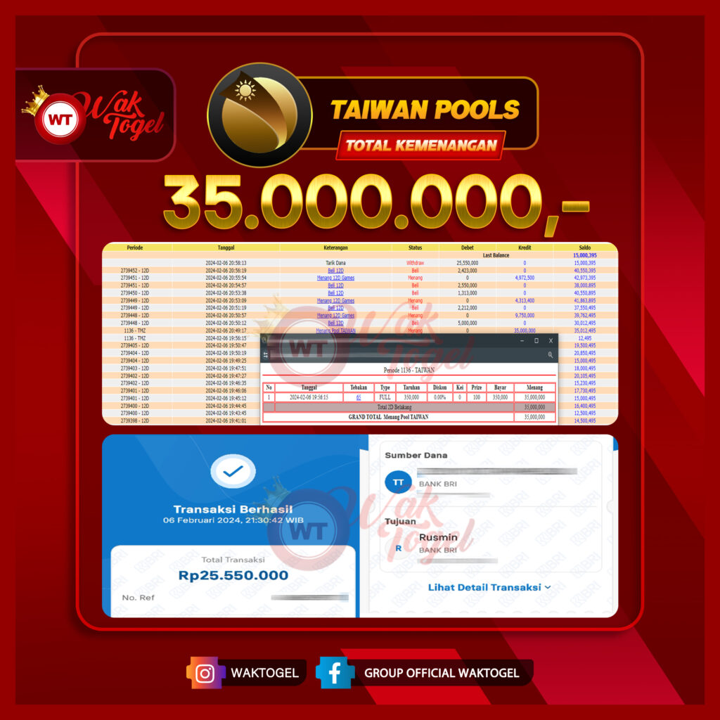 BUKTI PEMBAYARAN TAIWAN WAKTOGEL