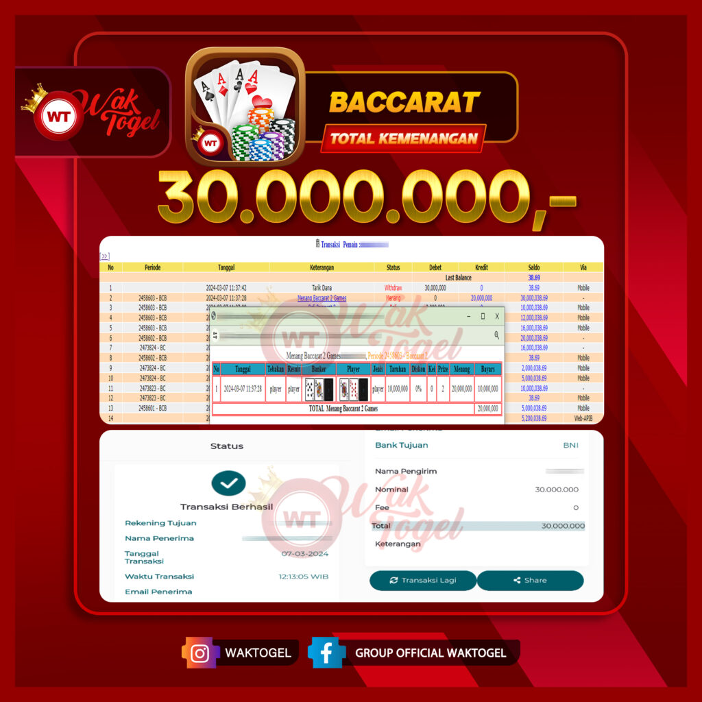 BUKTI PEMBAYARAN CASINO WAKTOGEL