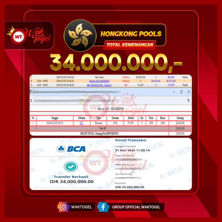 BUKTI PEMBAYARAN HONGKONG WAKTOGEL